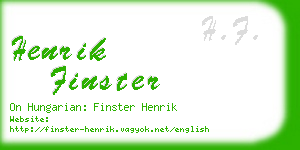 henrik finster business card